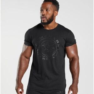 Gymshark Black Short Sleeve Tee with Minimalist Design